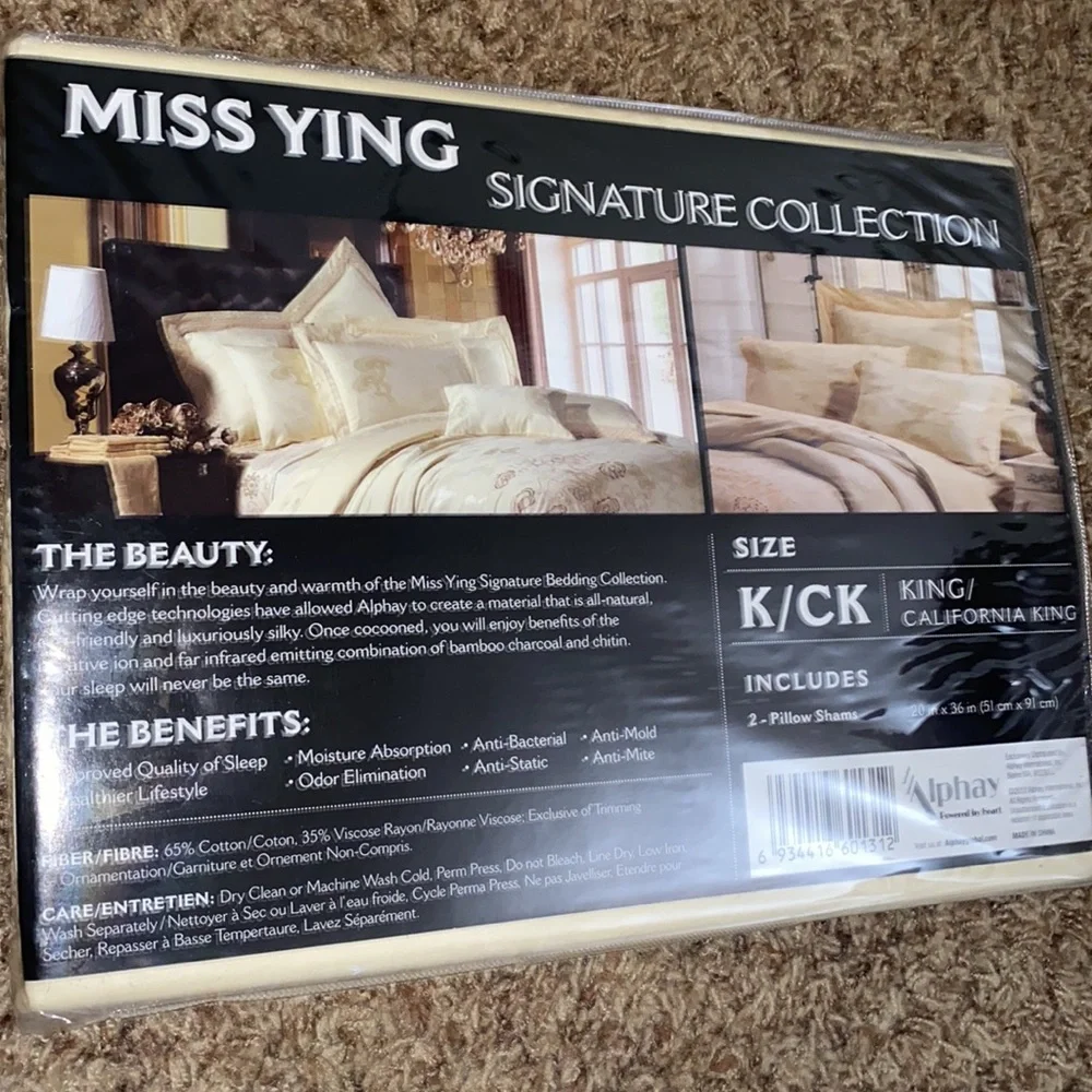 Miss Ying flat sheets and 2 pillow shams - Picture 5 of 6